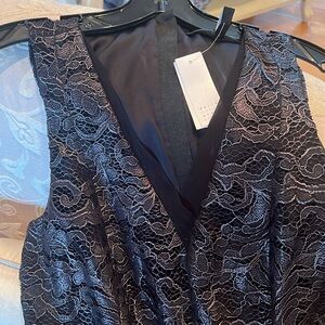 White House Black Market WHBM black lace dress NWT